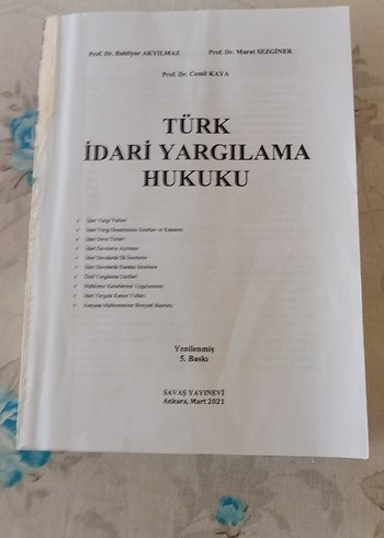Türk İdari Yargılama Hukuku akyılmaz sezginer kaya 5. baskı