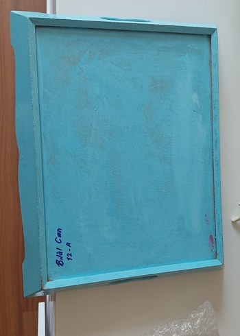 Mavi Ahşap tepsi - Görsel 2