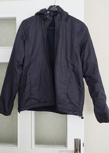 Gri kadi Kapüşonlu Fermuarlı Yağmurluk - Görsel 4