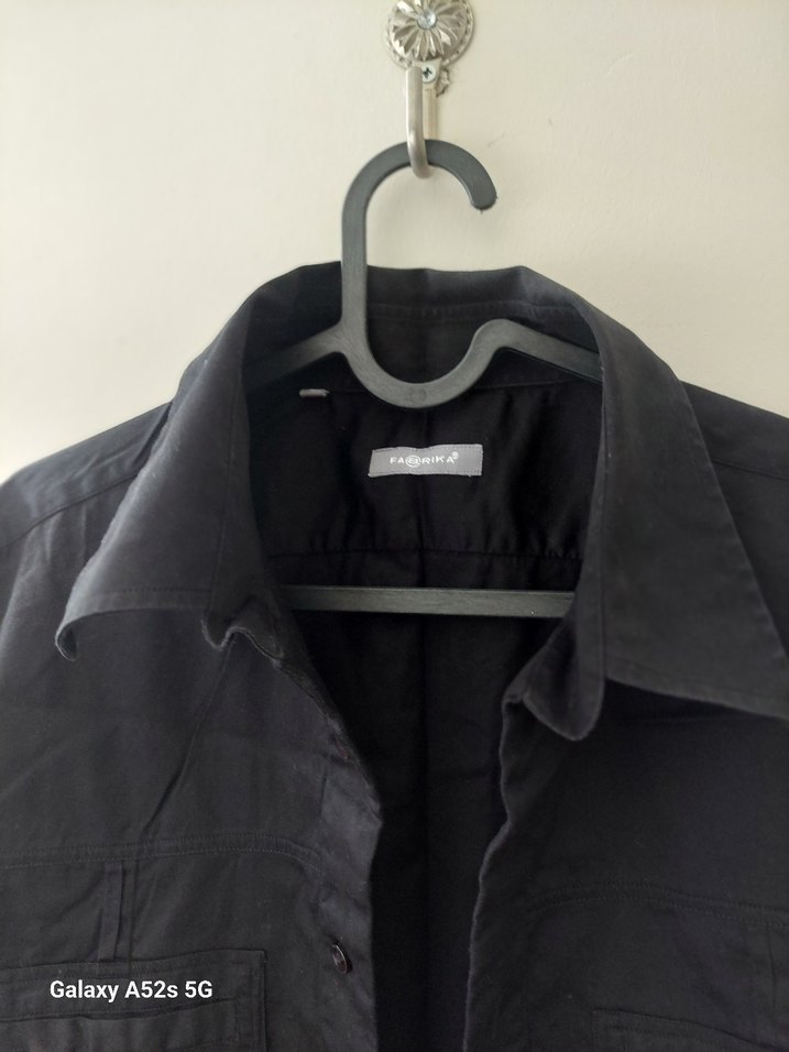 Erkek Siyah Kısa Kollu Gömlek - Görsel 4