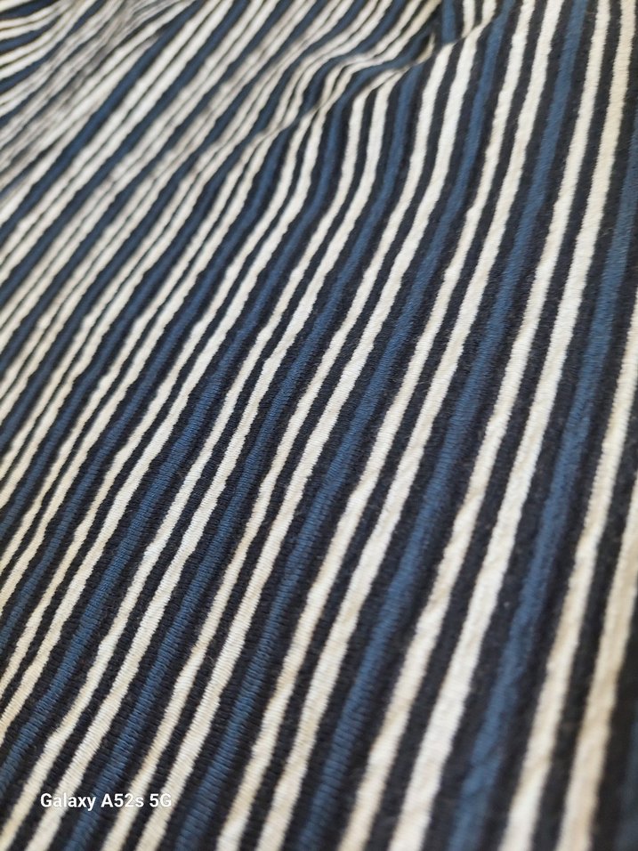 Kadın Geniş Kesim Çizgili Pantolon - Görsel 2