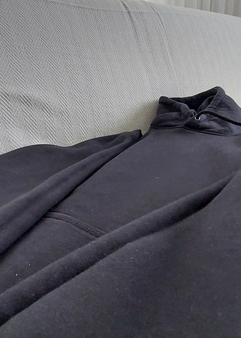 Siyah Kapüşonlu  Sweatshirt - Görsel 6