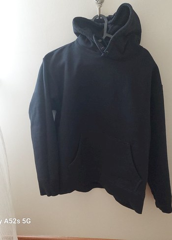Siyah Kapüşonlu  Sweatshirt - Görsel 5