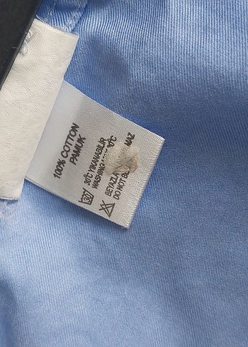 Mavi Düğmeli Kadın Gömlek - Görsel 3