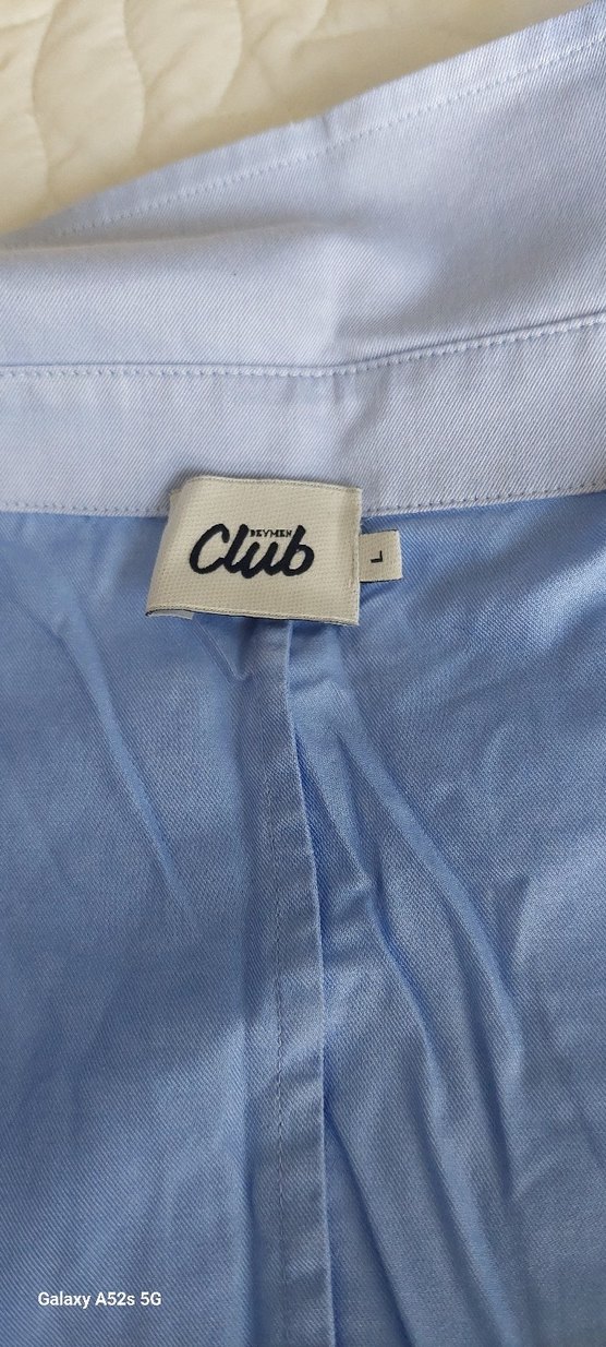 Mavi Düğmeli Kadın Gömlek - Görsel 4