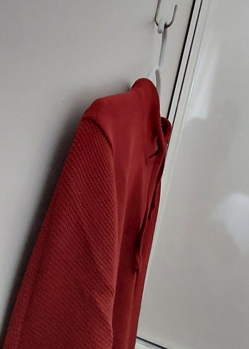 Bordo Yüksek Yakalı Kadın Sweatshirt - Görsel 3