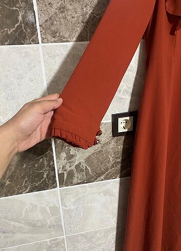 Diğer Kiremit abiye özel gün elbisesi