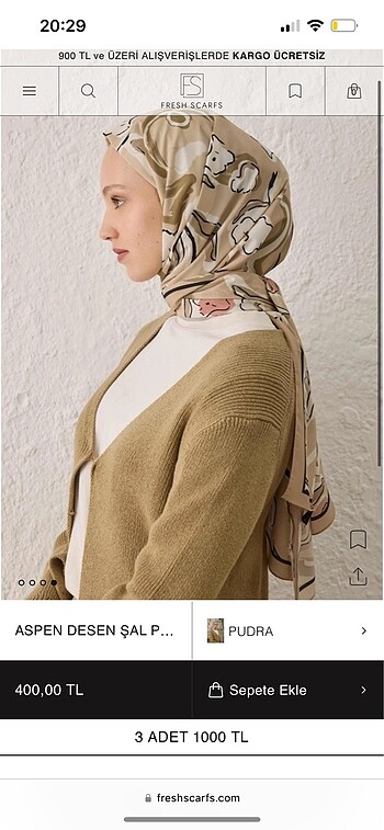 Freshscarfs desenli şal