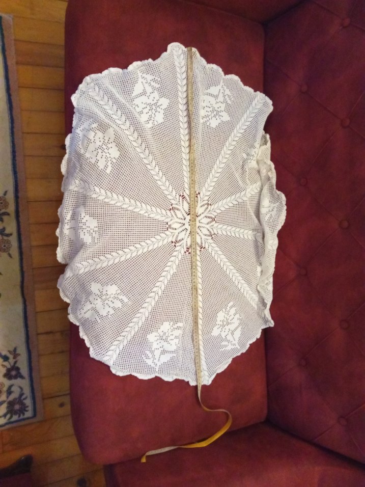 El Örgüsü Beyaz Dantel Örtü - Görsel 5