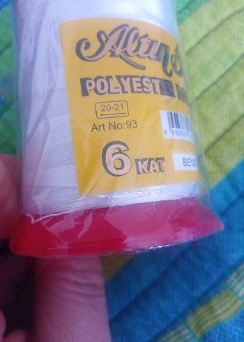 Beyaz altın başak polyester iplik - Görsel 5