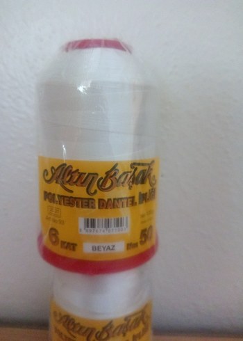 Beyaz altın başak polyester iplik - Görsel 2