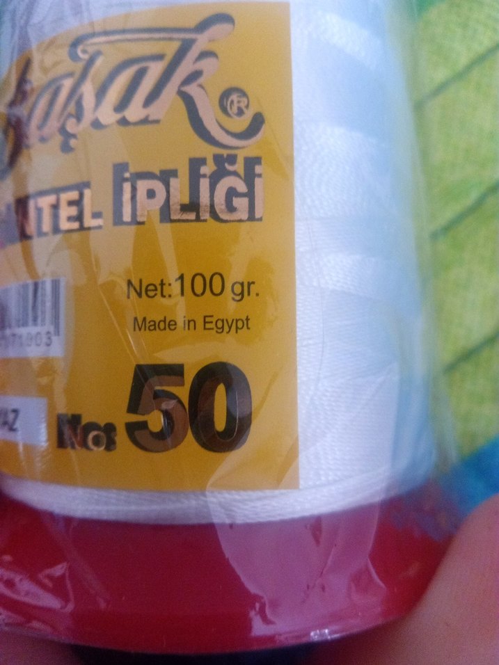 Beyaz altın başak polyester iplik - Görsel 4