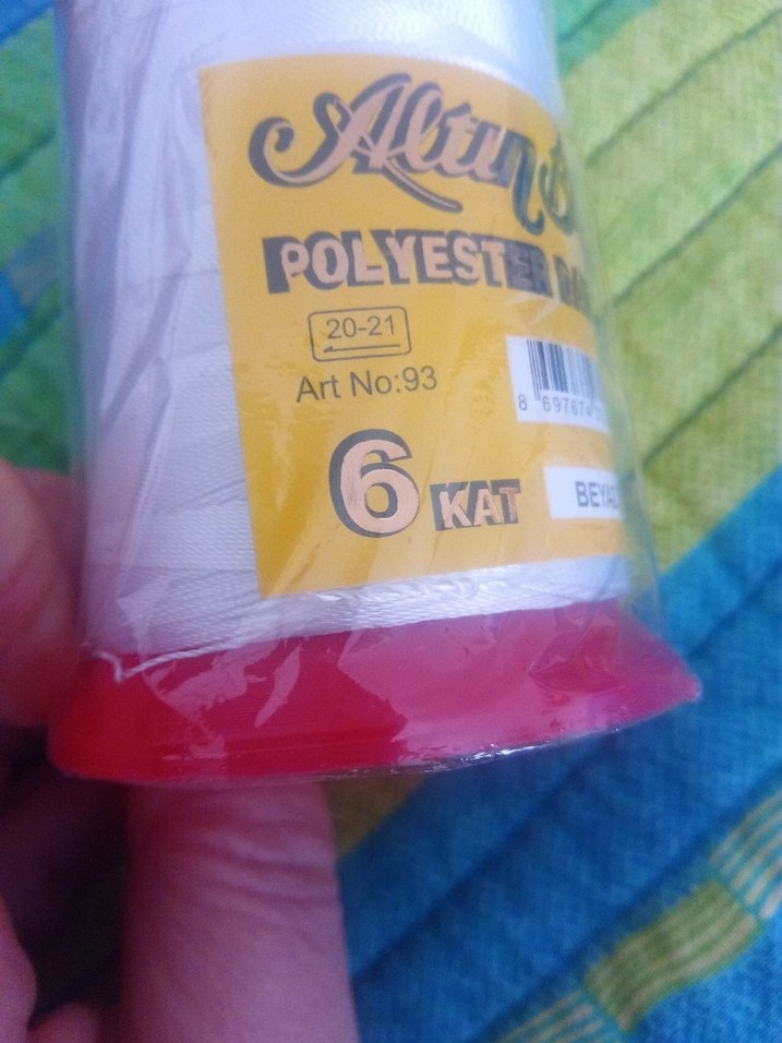 Beyaz altın başak polyester iplik - Görsel 5