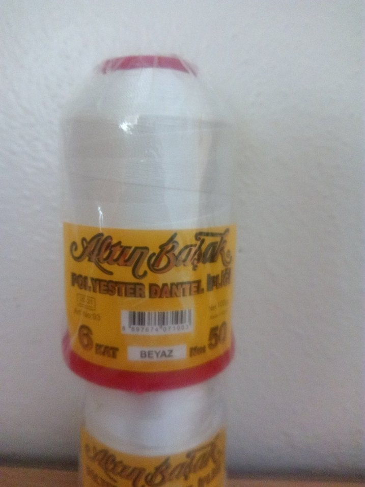 Beyaz altın başak polyester iplik - Görsel 2