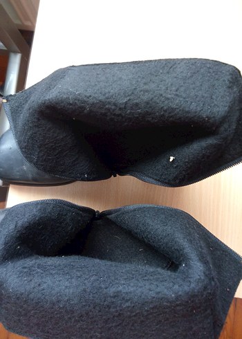 Siyah Deri Kadın Bot - Görsel 6