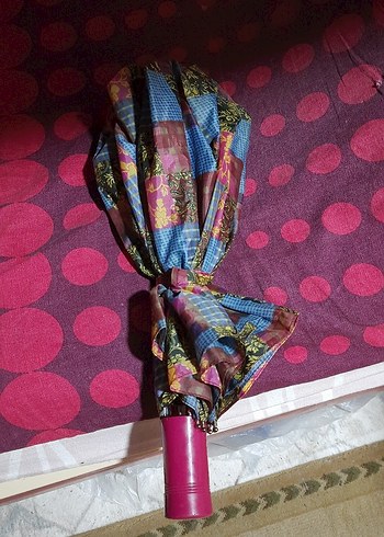 Renkli Pileli Bohem Kadın Şemsiye - Görsel 6