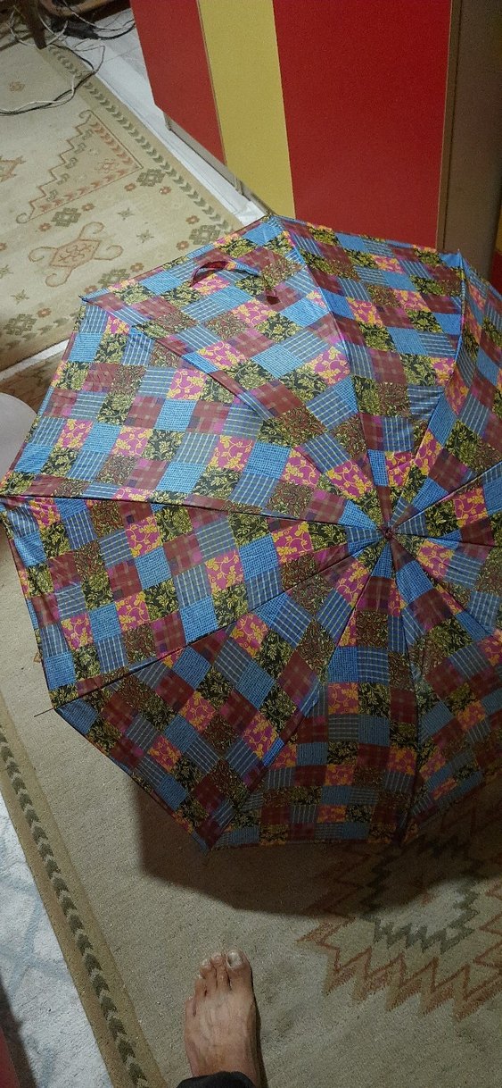 Renkli Pileli Bohem Kadın Şemsiye - Görsel 5