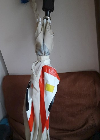 Dev alman malıTokalı Beyaz Kadın Şemsiye - Görsel 6