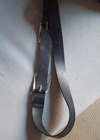 Kadın Deri Çift Tokalı Antika Vintage Kemer - Görsel 2