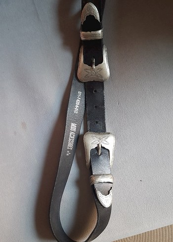 Kadın Deri Çift Tokalı Antika Vintage Kemer - Görsel 4