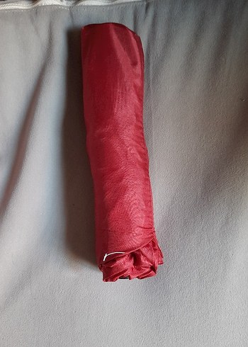 Püsküllü Koyu Kırmızı Kadın Şemsiye(bordo renkli) - Görsel 9