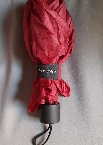 Püsküllü Koyu Kırmızı Kadın Şemsiye(bordo renkli) - Görsel 5