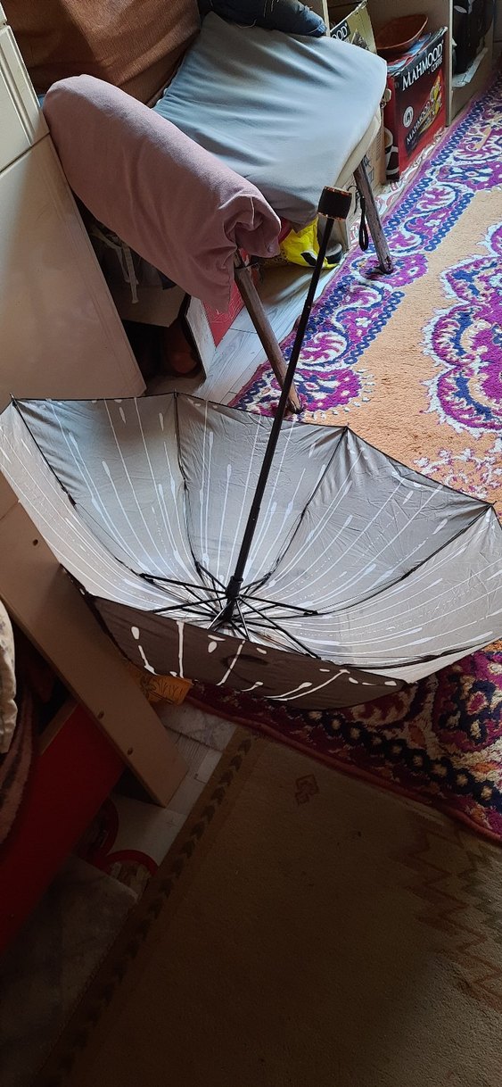 Püsküllü Siyah Bohem Kadın Şemsiye - Görsel 2