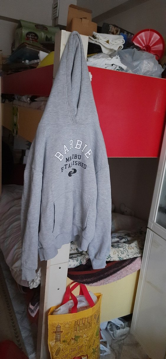 Gri Kadın Uzun Kollu Sweatshirt - Görsel 3