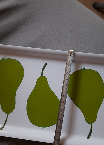 Yeşil Armut Desenli Dikdörtgen Tepsi İKEA - Görsel 3