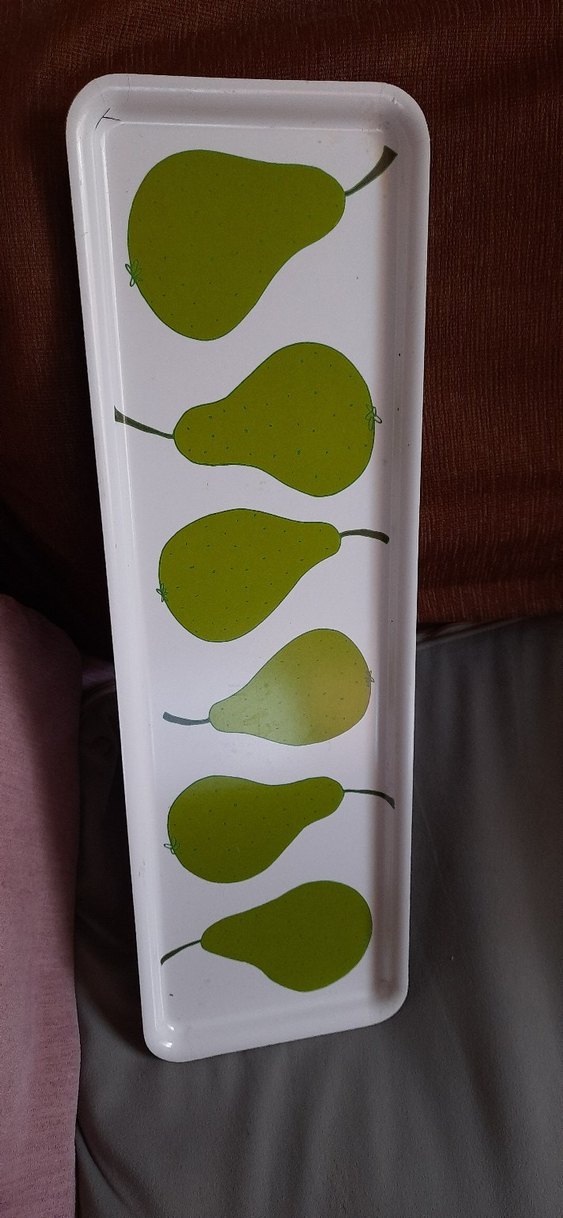 Yeşil Armut Desenli Dikdörtgen Tepsi İKEA - Görsel 4