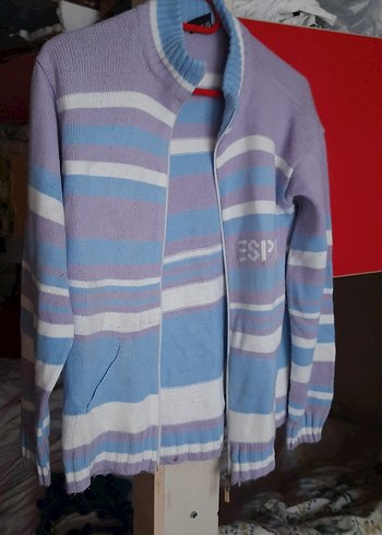 Mor Esprit Triko Uzun Kollu Hırka - Görsel 3