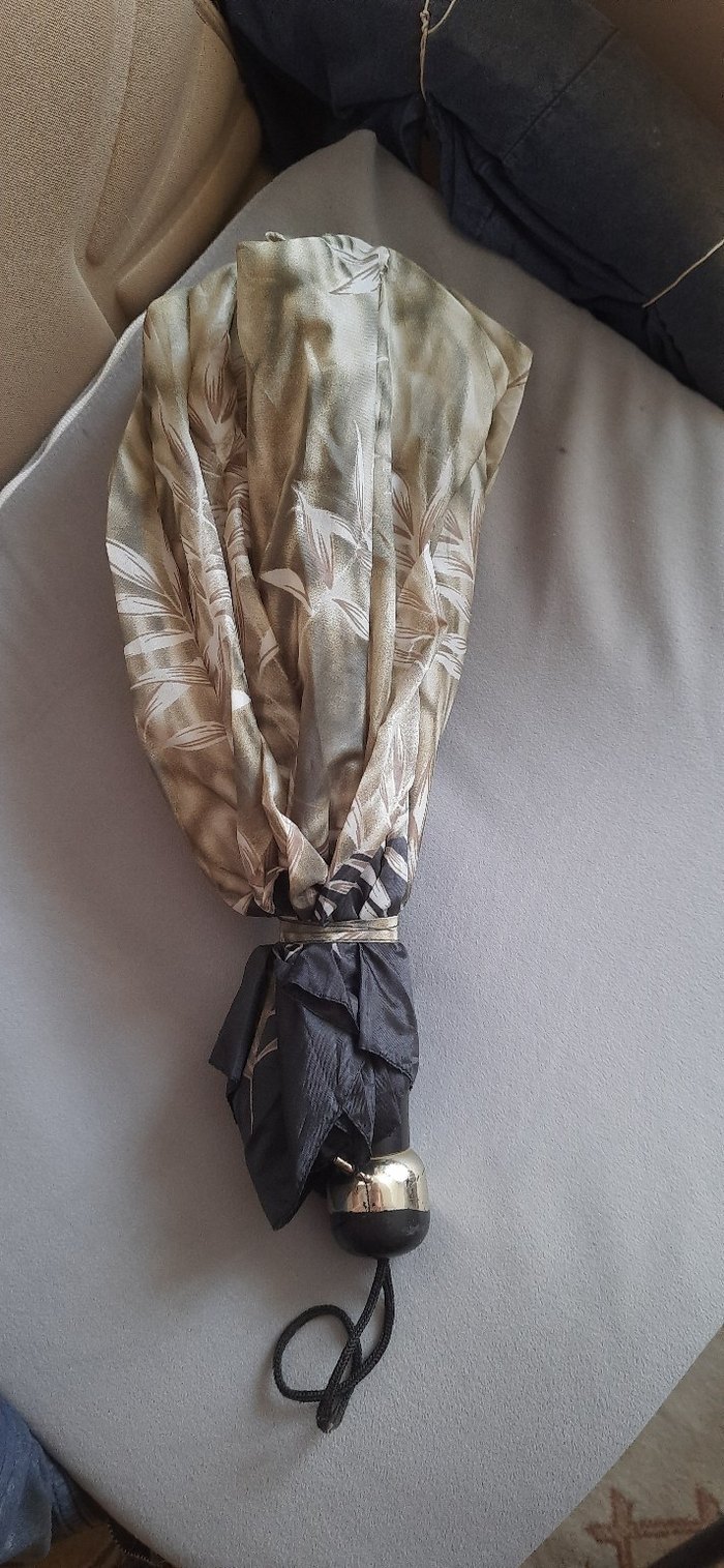 Bej Buruşuk Bohem Kadın Şemsiye - Görsel 5