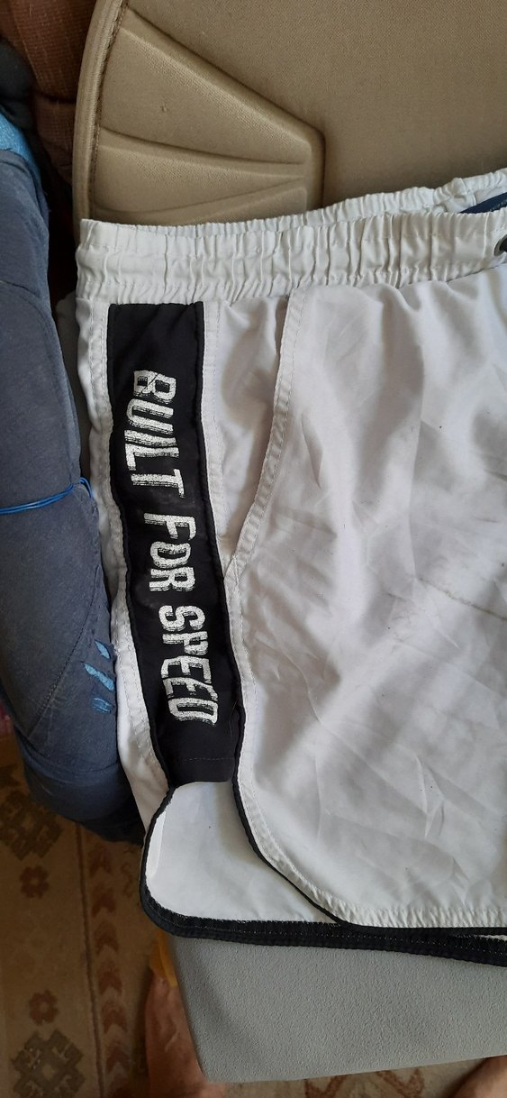 Beyaz Baskılı Erkek Mini Şort - Görsel 2