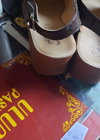 38 Beden Kahverengi Dolgu Topuklu Kadın Sandalet