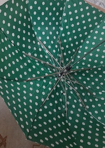 Yeşil Puantiyeli Kadın Şemsiye - Görsel 2
