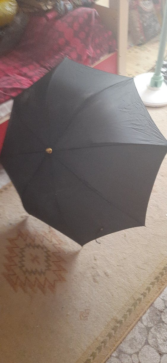 Parlak Siyah Gotik erkek Şemsiye - Görsel 2