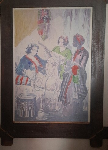 85×65 cm boyutlarında 60-70 senelik antika tablo