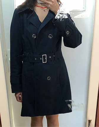 38 Beden Lacivert Trenchcoat