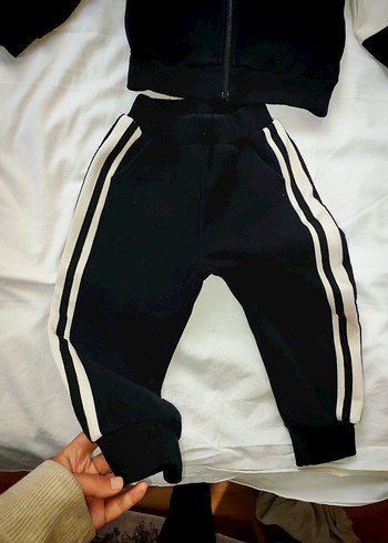 Kapüşonlu Fermuarlı Siyah Erkek Eşofman Takımı - Görsel 3