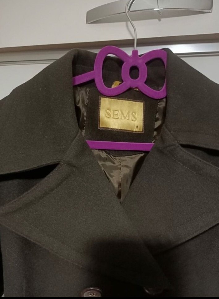 Düğmeli ve Kemerli Kahverengi Kaban - Görsel 2