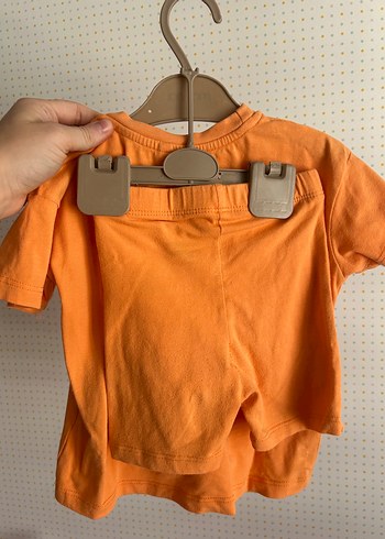 Babymall Turuncu Pamuklu Çocuk Kısa Kollu Tişört
