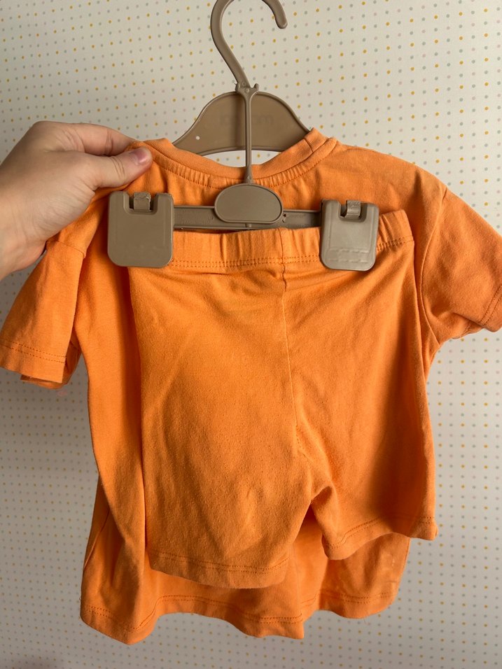 Turuncu Pamuklu Çocuk Kısa Kollu Tişört - Görsel 2