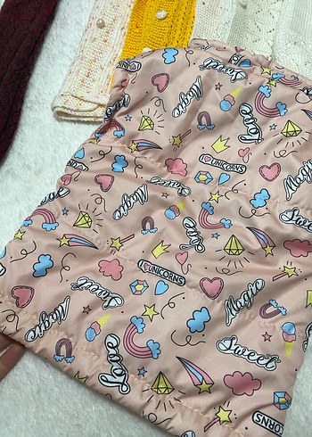 Kız Çocuk Renkli Desenli şişme Yelek - Görsel 2