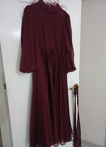 40 Beden bordo Renk Abiye