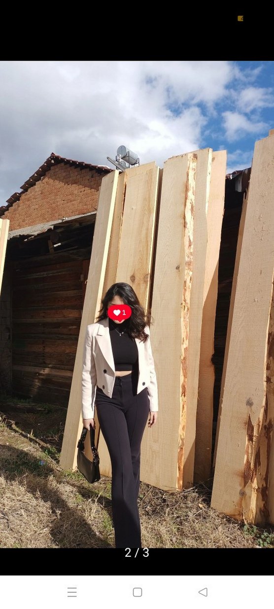 bej blazer ceket - Görsel 2