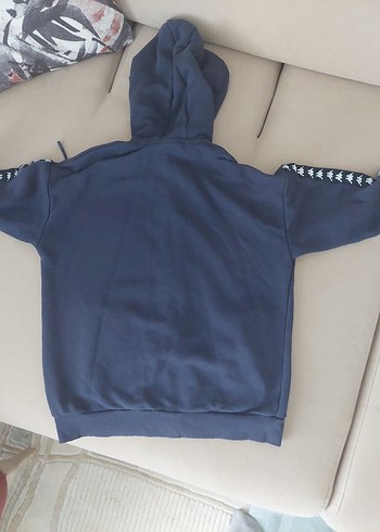 Kappa Erkek Lacivert Fermuarlı Kapüşonlu Sweatshirt - Görsel 4