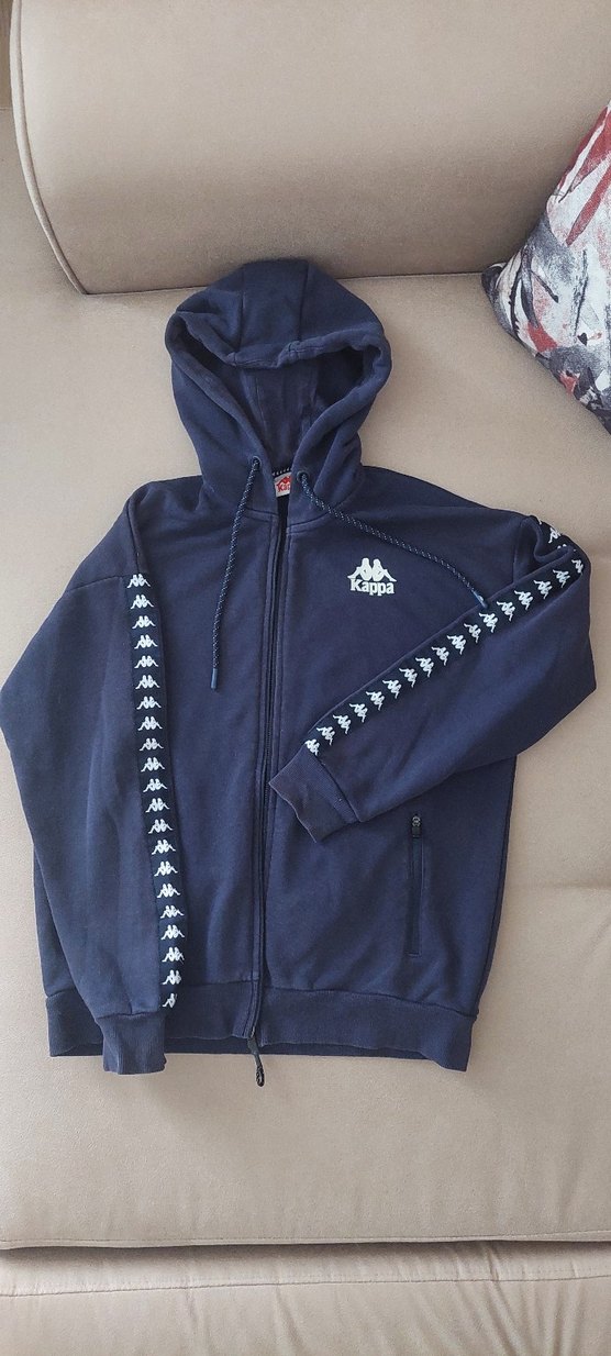 Kappa Erkek Lacivert Fermuarlı Kapüşonlu Sweatshirt - Görsel 2