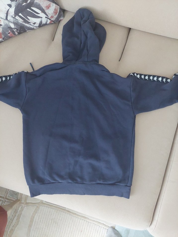 Kappa Erkek Lacivert Fermuarlı Kapüşonlu Sweatshirt - Görsel 4