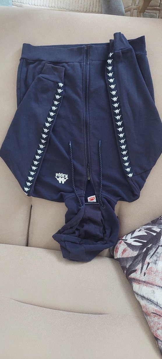 Kappa Erkek Lacivert Fermuarlı Kapüşonlu Sweatshirt - Görsel 3