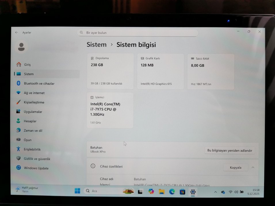 Chuwi UBook XPro Windows 11 Tablet PC - Görsel 3